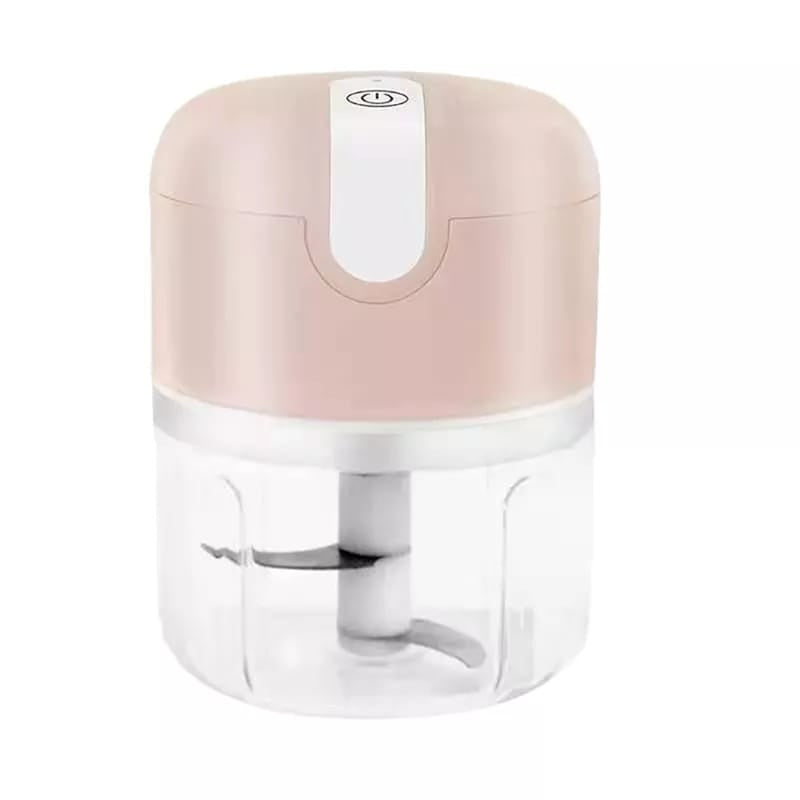 Mini Processador Elétrico de Alimentos Portátil com 3 Lâminas de Aço Inox USB 250ml Bivolt